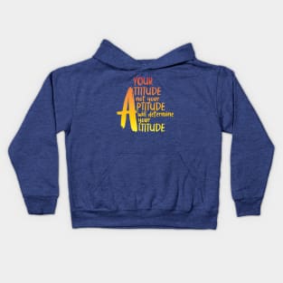 It's all about attitude, text art design Kids Hoodie